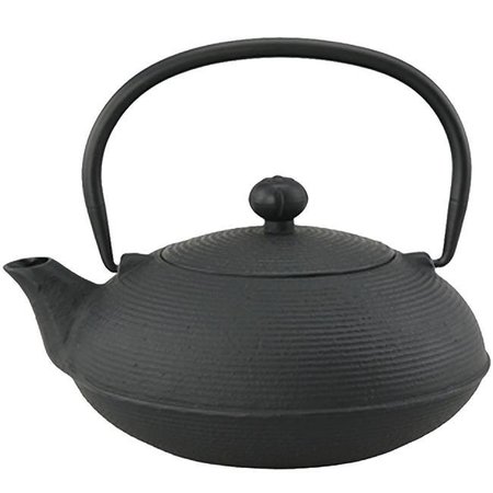 BAKEOFF 20 oz Kyusu Cast Iron Tea Pot - Black BA1004295